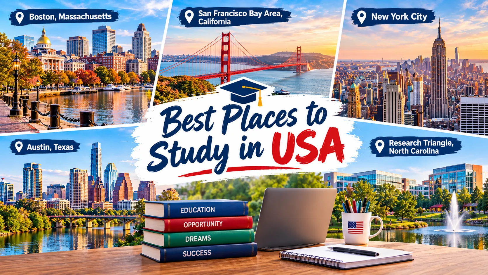 Best Places to Study in United States| 5 Top Destinations for Students
