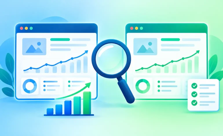 Side-by-side comparison of two WordPress SEO plugin yoast and rank math